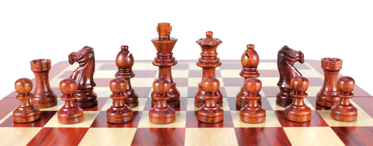 Bud Rosewood Chess Pieces